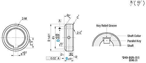 Shaft Collars with Key Groove - Set Screw 20mm 1pc
