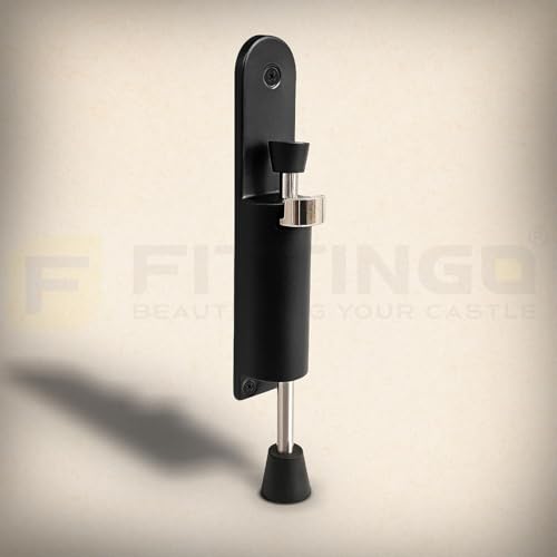 Image of Black Kick Down Door Stopper Zinc Alloy Pack of 2