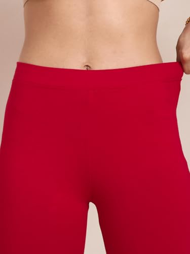 Image of TWIN BIRDS Super Stretchable Cotton Elasthane Fabric Ankle Length Leggings for Women