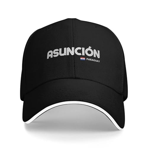 Casquette de Baseball Classique Ville d’Asunción Paraguay Drapeau de randonnée Hommes Hip Hop Trucker Sports d’été féminins Coupe en Coton