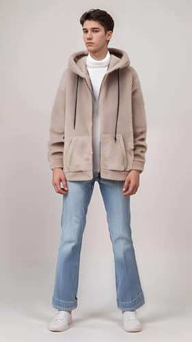 Image of Ben Martin Men Fleece Standard Length Zipper Hoodie with Kangaroo Pocket | Winterwear Jacket