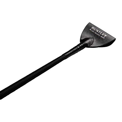 Huntley Equestrian Rubber Handle Jumping Bat Beautifully Crafted in England - Black - Rubber Handle - 18\" Inch