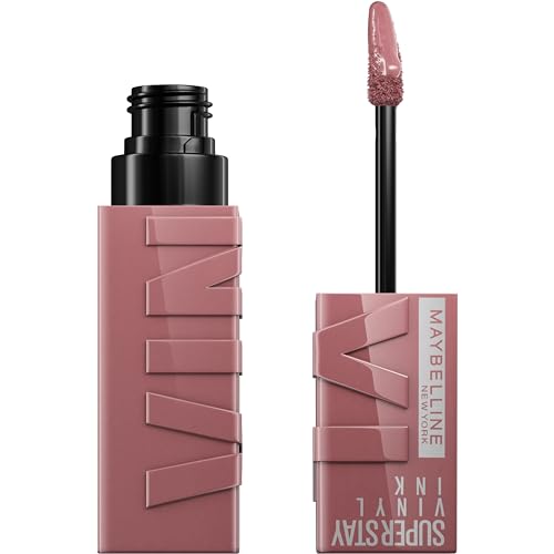 Maybelline New York, Pintalabios efecto Vinilo Superstay Vinyl Ink, Vinilo fijo, Larga Duración, Tono 110 Awestruck