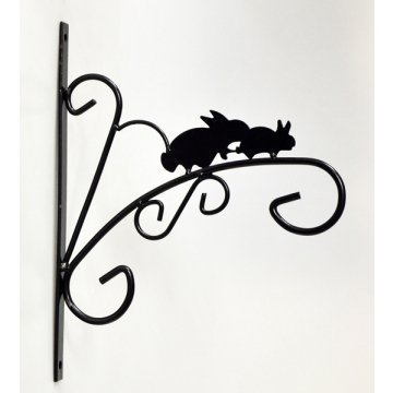 Wild Animal Hanging Basket Wall Bracket Garden Garage Plant Mount Holder Rabbit
