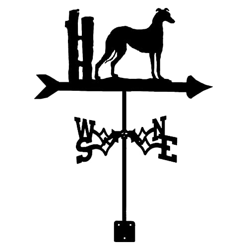 Veleta de Metal para Perro, indicador de dirección del Viento, Veleta de Viento Retro Duradera, Herramienta de medición de estaca de jardín para Escena de Granja (A) Cover