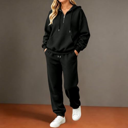 Sweat Suits For Womens 2 Piece Hoodie Joggers Sweatpants Matching Tracksuit - image 3