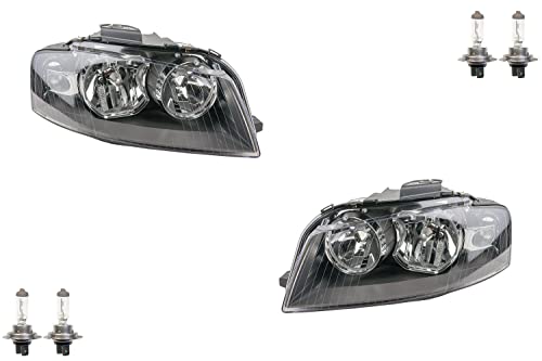  Fari alogeni adatti per Audi A3 Set 8P 2003-2008 Set con H7 H7 Li Re