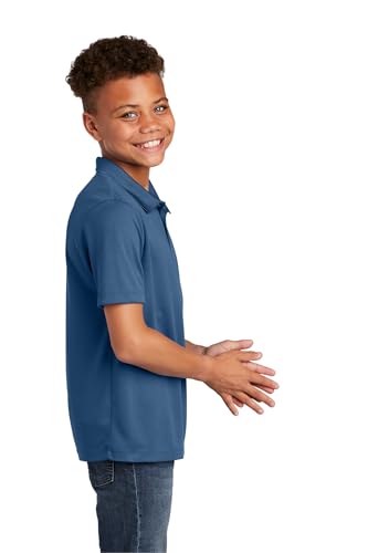 US Army Star Logo Black Chest Print Youth Polo Shirt2