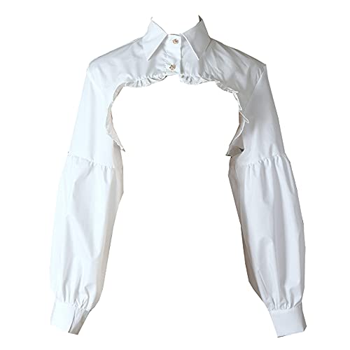 Detachable Dickey Collar Blouse False Collar Half Shirt Long Sleeve Cropped Crop Tops