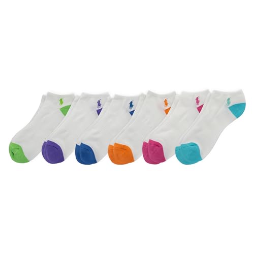 Polo Ralph Lauren Boys' Classic Sport Low Cut Socks-6 Pair Pack-Soft Stretchy Yarn & Arch Support