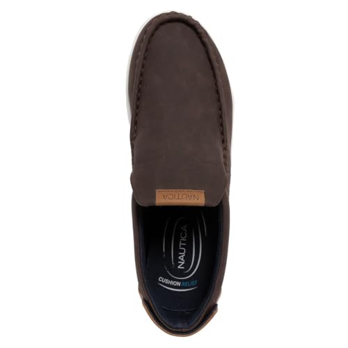 Image of Nautica Men's Slip-On Loafers Casual Moc Toe Sneakers Boat Shoes Slipper for Men - Lightweight & Comfortable - Derwin