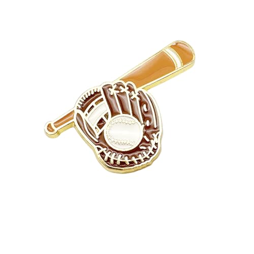 Image of Baseball Football Enamel Pin Sports Brooch for Christmas Gift Birthday Presents