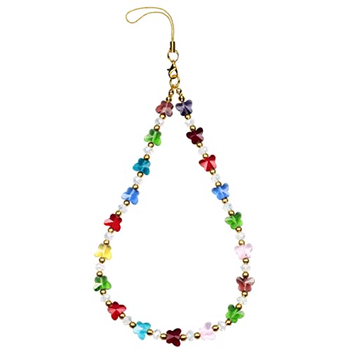 Ucharmbead Butterfly Phone Charm Lanyard Chain String Crystal Stone Kawaii Cell Phone Wrist Strap For Women Girls #TOP2
