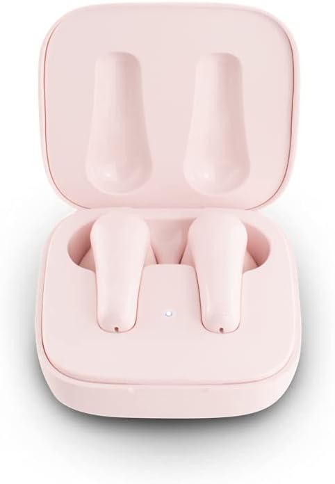 Vieta Pro VHP-TW24LP earbuds inside their pink charging case