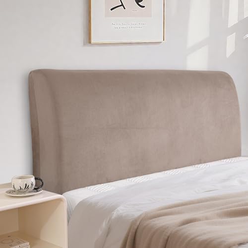 CYCMACO Velours Housses De Tête De Lit, Extensible Housse De Protection De Tête De Lit, Anti-Poussière, Couleur Unie, Moderne, Lavable, Utilisé sur La...