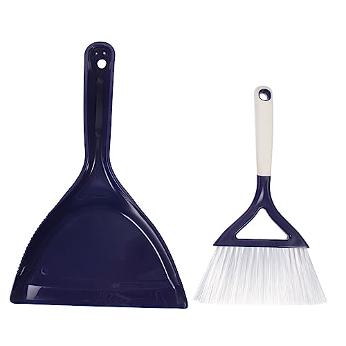 HAPINARY 1 Set Set Broom Dustpan Combination Sweeper Broom Mini Broom Home Dust Remover Broom and Dustpan Pet Broom Computer Keyboard Broom Household Brooms Mini Cleaning Brush Plastic Blue