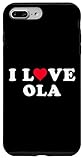 Installation facile Coque pour iPhone 7 Plus/8 Plus I Love Ola assorti pour petite amie et petit ami Ola