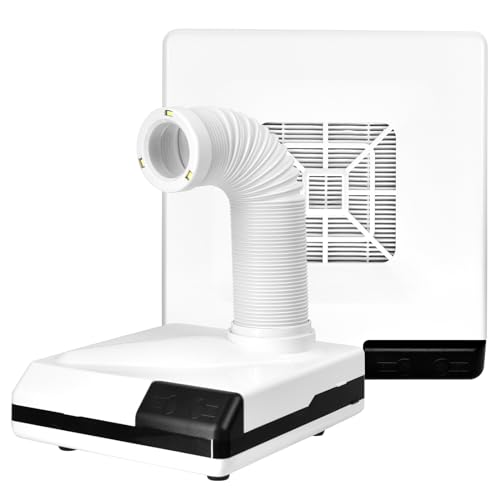 Desktop Polishing Dust Collector with Vacuum Mode & Suction Cup Mode, Model Polishing Dust Suction Extractor with Fan, LED and Reusable Fi/lter, Strongly Absorb Dust