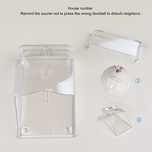Capa à prova d'água para campainha, transparente, à prova de chuva, sem fio, caixa à prova de respi