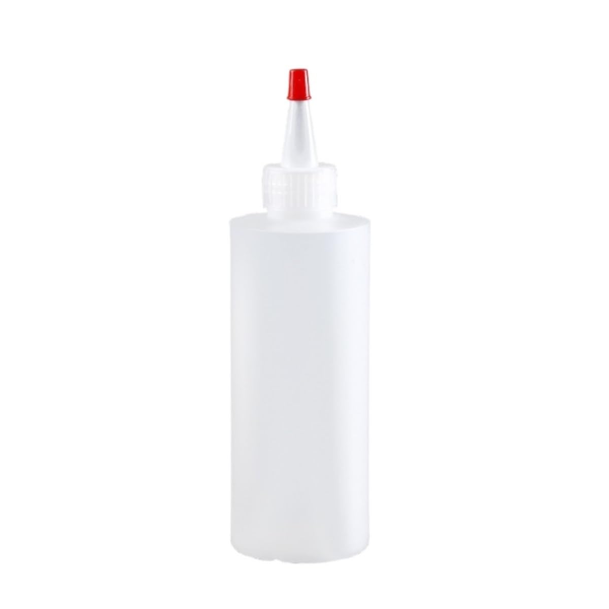 Quetschflasche Squeeze Flasche Kunststoff-Gewürz-Quetschflasche, Rote Verschlusskappe, Spitze Öffnung, 5-teiliges Set Saucenflasche(120ml)