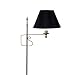 Upgradelights 10 Inch Clip On Lamp Shade replacement in black silk (6x10x7.5)
