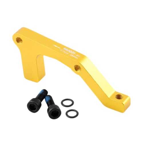 Tdoutop Bike Disc Brake Adapter, Bicycle Disc Brake Bracket, Aluminium Alloy Rear 230 Mm Disc Brake System Components Replacement, Gold