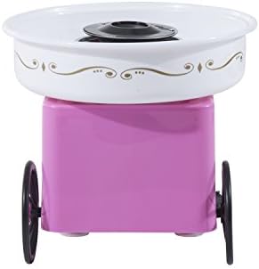 HOMCOM Electric Cotton Candy Maker Candy Floss Machine Cart Kitchen DIY 450W Pink