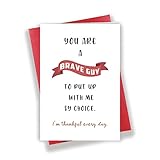 Wonderful Brave Guy Father’s Day Card for Dad, Unique Birthday Card for Step Dad, Thanks Card for Hi