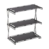 Genérico Estante De Almacenamiento De Niveles para Acampar, Diseño Plegado Compacto, 31x17x24 Cm, Estante De Almacenamiento para Acampar, Mesa De Exhibición Plegable, Y Estable, para Uso En Interi