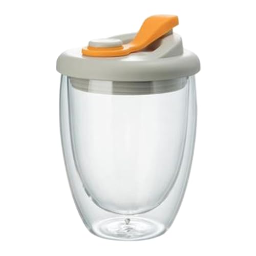 Tazza Da Caffè In Vetro A Doppia Parete, Tazza Termica Isolata, Tazzine Per Caffè Espresso Isolate Trasparenti Da 350 Ml | Tazza Da Caffè Da Viaggio Con Coperchio Per Caffè, Tè, Succo Di Frutta, Latte