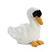 Aurora, 31751, mini flopsies cigno, 20 cm, peluche bianco