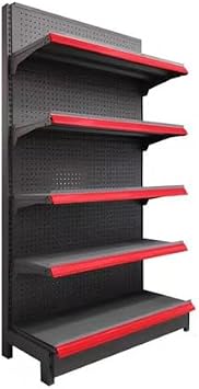 Versatile Retail Shelving Display Rack - Multi-Functional for Supermarkets, Grocery Stores, Office Supply & Retail, Heavy-Duty Construction, Easy Assembly, Space-Saving Design