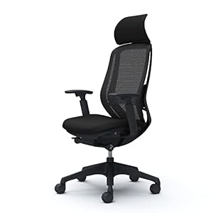 オカムラ オフィスチェア 完成品 組立不要 シルフィー エクストラハイバック 背メッシュ アジャストアーム ブラック樹脂脚 ブラックフレーム ブラック C68AZS-FMP1