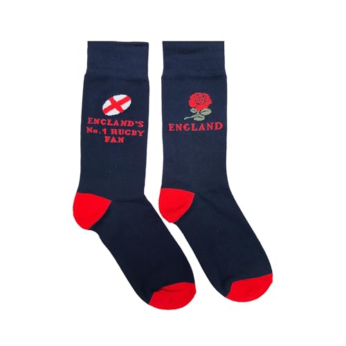Beyond Happy England Rugby Fans Socks - World's Number 1 Rugby Fan Cotton Rich Unisex Socks UK 6-11