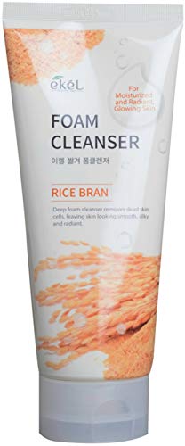 EKEL Foam Cleanser Rice Bran and Witch Hazel Extract - Deep Foam Cleanser Removes Dead Skin Cells, Leaving Skin Looking Smooth, Silky and Radiant, Moisturized, Radiant & Glowing Skin, 6.09 oz