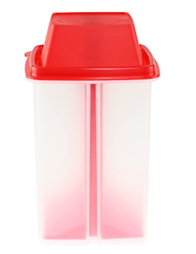 Home-X Pickle Storage Container, Straining Pickle Jar, Filter Insert, Sieve Food Saver Container, 7 ½” L x 4 ¼” W x 4 ¼” H, Red -  SH-AM-3502-RED