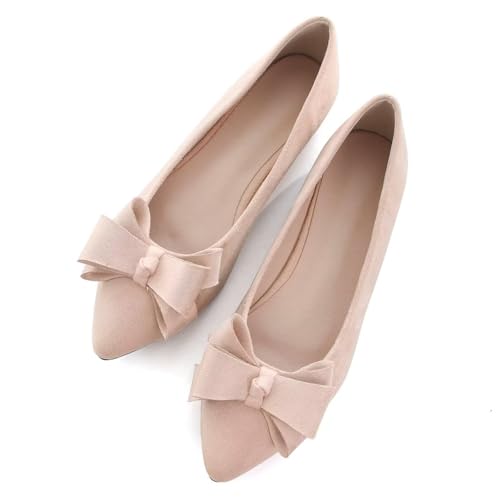Image of SAILING LU Women's Bow-Knot Pointed Toe Ballet Flats