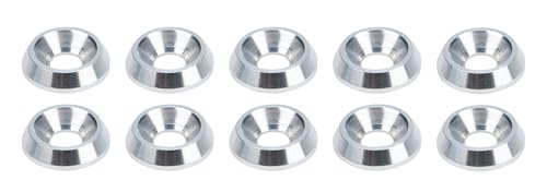 Allstar Performance ALL18658 Countersunk Washer - 0.25 in ID - 0.75 in OD - Aluminum - Natural - Set of 10