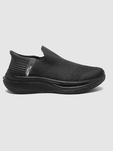 Image of Action WALKER-221 Full-Black Lightweight Sports Running Shoes for Men