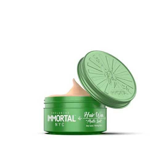 Immortal NYC Matte Look Hair Wax, 1, Provides strong hold, matte finish, natural look, extra volume, all-day control, and washes out easily.