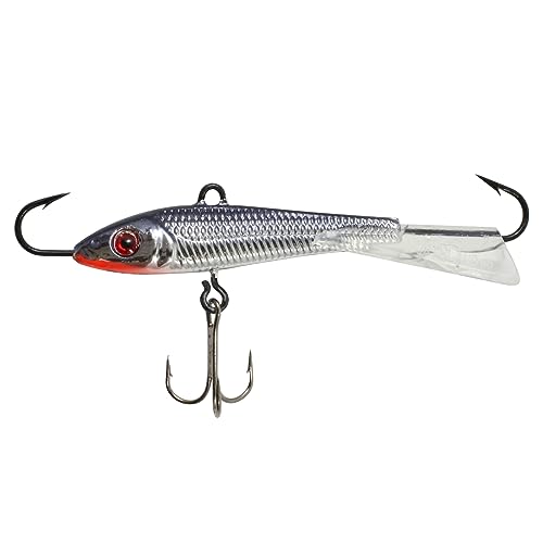 Northland Fishing Tackle Puppet Minnow Darting Fishing and Ice Fishing Lure for Walleye, Pike, Trout, and Panfish, Silver Shiner, 9/16 Oz, 1/Cd