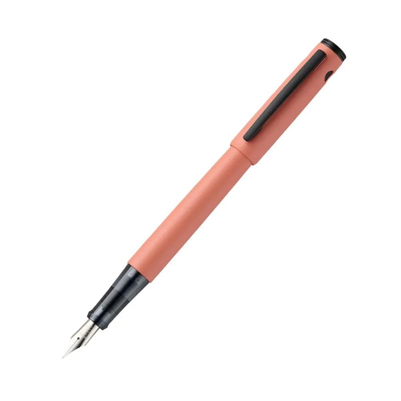Image of Pilot Explorer Fountain Pen, Coral, Black Ink, Resin, Fine Nib, Stainless Steel