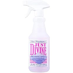 Chris Christensen Just Divine Dog Brushing Spray، Groom Like a Professional، يمنع تلف الفرشاة، Detangler، جاهز للاستخدام، جميع أنواع المعاطف، صنع في الولايات المتحدة الأمريكية، 16oz