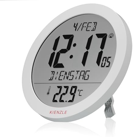 Kienzle Reloj de Pared radiocontrolado Temperatura Interior Blanc...