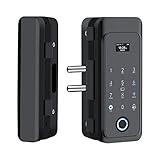 XJDZ Keine Verkabelung, Fingerabdruck Felgenschloss Smartcard Digitalcode elektronisches Türschloss Einsteckschloss für die Sicherheit zu Hause