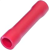 Juego de 100 terminales eléctricos cilíndricos - aislado rojo