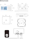 Smart Thermostat Wireless Programmable Thermostat with RF Receiver Tabletop Wall-Mounted Style APP Control Voice Control Compatible with Alexa Assistant Gas Boiler Heating Temperature