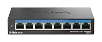 D-Link DMS-108 8-Port Multi-Gigabit Unmanaged Desktop Switch (8X 2,5G Ports, Lüfterlos, Kompakt, Metal Gehäuse, QoS, Plug and Play) – Ansicht 1