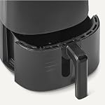 Amazon Basics 4.4-Quart Air Fryer with Easy View Window, 8 Preset Menus, 1400W, Black