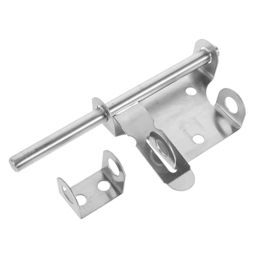 Kisangel ステンレス製キャビネットドアラッチ 鍵不要後付けドア施錠具 滑らかスライド操作可能なボルトラッチ 防犯強化用室内扉用